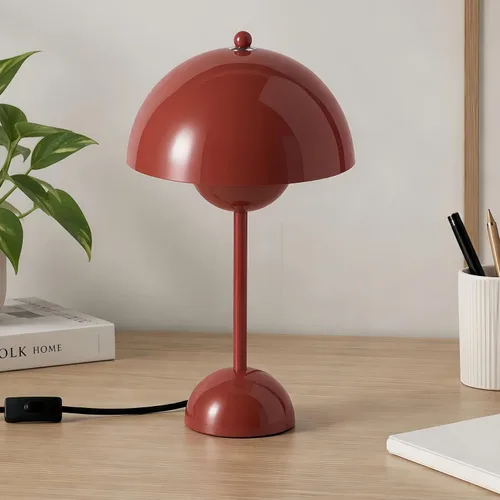 Vista 11 de Lámpara de mesa moderna Mid-Century Bud para dormitorio, con certificación Verde cazador