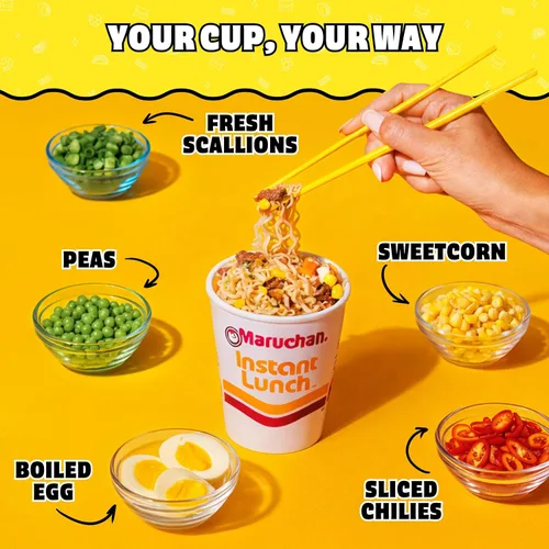 Vista 7 de Maruchan Almuerzo Instantáneo de Carne de Res, 2.25 Oz, Paquete de 12