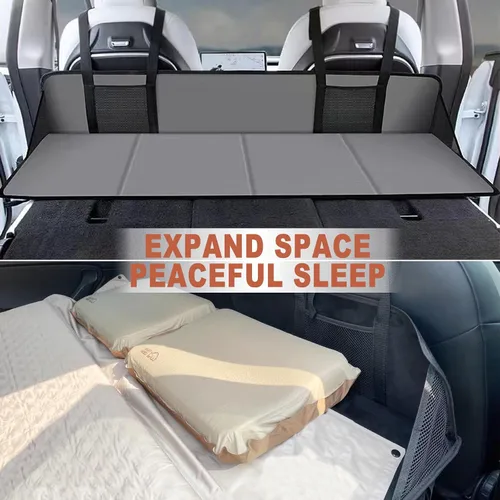 Vista 6 de Placa de extensión de colchón para asiento trasero de automóvil, colchón portátil para dormir, extensor de asiento trasero plegable, aumenta