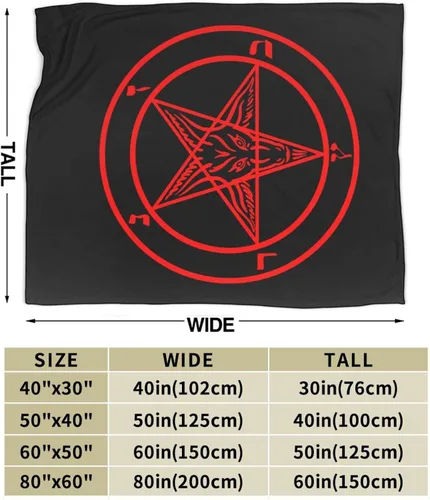 Vista 3 de Baphomet Satan Symbol - Manta térmica, ligera, súper suave y cálida para todas las estaciones, para sofás