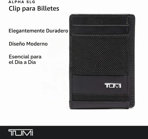 Vista 2 de TUMI Estuche para tarjetas con clip para dinero Alpha Negro