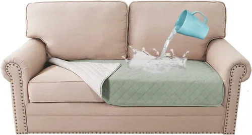 Vista 14 de Fundas de cojín 100% impermeables para sofá de cama de perro, protector de sofá seccional para mascotas, protector antideslizante de muebles