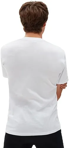 Vista 3 de Vans Camiseta clásica para hombre, (Logo clásico) Blanco