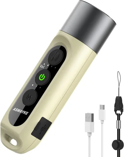 Vista 10 de Silbato Electrónico IPX5 Máximo Sonido 125db Batería 1000mAh Azul para Entrenadores, Maestros, Silbato Deportivo Negro