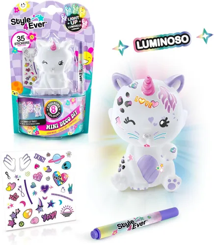 Vista 4 de Canal Toys - Style 4Ever - DIY Mini Deco with Light Assortment, with LED light remover, marker and stickers