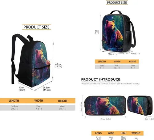 Vista 152 de FOR U DESIGNS Fuego baloncesto impreso niños escuela mochilas viaje mochila libro bolsa