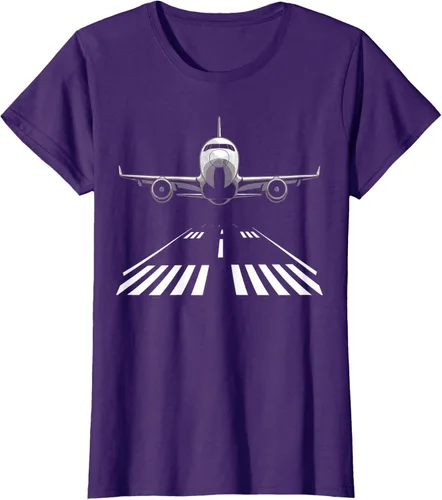 Vista 11 de Airplane Take Off Runway Pilot Jet T-Shirt Negro