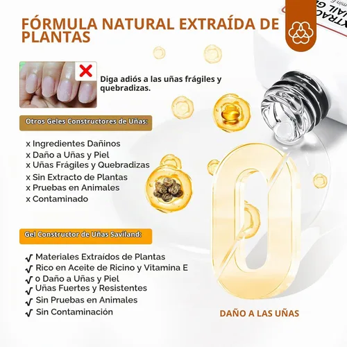 Vista 3 de SAVILAND Clear Builder - Gel de uñas de 0.5 fl oz (0.5 onzas líquidas), gel de extensión de uñas en una botella, gel duro fortalecedor de uñas rico