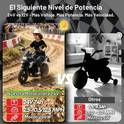 Vista 3 de Motocicleta eléctrica con licencia BMW G310 de 24 V para niños, color negro