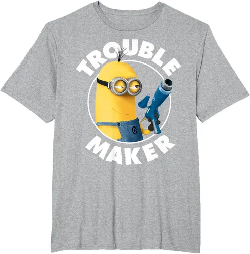 Vista 47 de Despicable Me Minions Kevin Fabricante de Problemas Gráfico Camiseta Negro