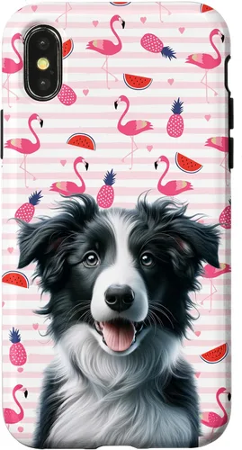 Vista 4 de Funda para iPhone 15 Border Collie Flamingo Pink Pineapple Red Watermelon Hearts