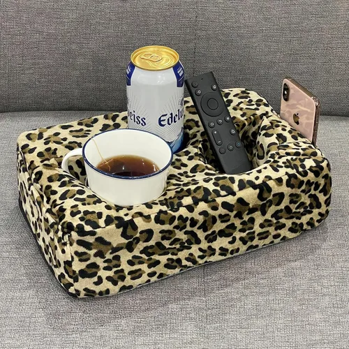 Vista 7 de Soporte para taza de sofá, soporte para control remoto de bebidas para el centro del sofá, cama, caravana, automóvil (beige)