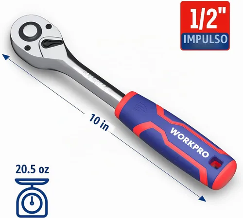Vista 2 de WORKPRO Llave de trinquete de 1/2", reversible de 72 dientes