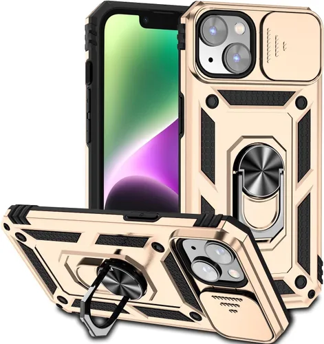 Vista 34 de Funda magnética compatible con iPhone 14 Pro de 6.1 pulgadas, funda magnética para iPhone 14 Pro con cubierta de cámara y soporte de grado militar