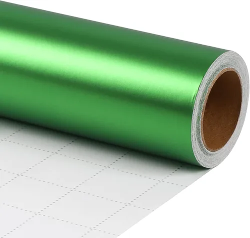 Vista 22 de LaRibbons Papel de regalo negro, rollo de papel de regalo de metal mate de color sólido, 17 pulgadas x 33 pies, papel de regalo para Navidad, día