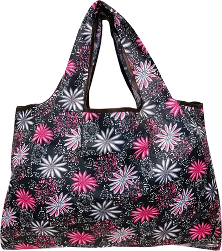 Vista 4 de allydrew Bolsas grandes plegables de nailon reutilizables para comestibles, paquete de 5