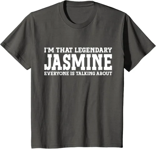 Vista 37 de Jasmine Personal Name - Camiseta divertida de jazmín para mujer y niña, Negro