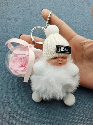 Vista 3 de DORISJACKY Llaveros de muñeca lindos accesorios para monedero cartera y llavero de coche