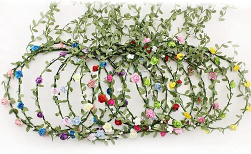 Vista 8 de Cinta de hojas verdes, cuerda de hojas para guirnaldas, manualidades, envoltura de regalos, fiestas, bodas, decoración del hogar, 656 pies/328