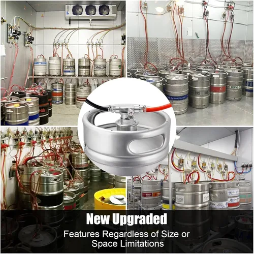 Vista 7 de MRbrew Todos los acopladores de barril de acero inoxidable de perfil bajo, acoplador del sistema Sankey D, dispensador de grifo de barril de ahorro