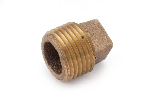 Vista 4 de Anderson Metals 38109 Red Brass Pipe Fitting, Cored Plug, 1" Macho Pipe