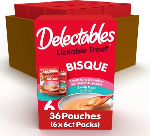 Vista 11 de Hartz Delectables - Golosinas húmedas para gatos, atún, 12 unidades - 3270011057