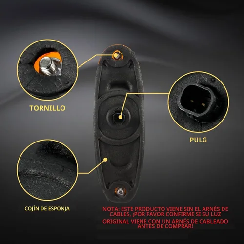 Vista 3 de 5 luces de techo con marcador frontal de cabina con LED ámbar, sin cable, apto para Freightliner Cascadia A6608222000