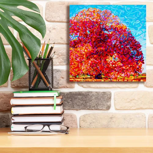 Vista 6 de Epic Graffiti 'Árbol de Buda' de Mandy Budan, arte de pared en lienzo, 12 x 12 pulgadas