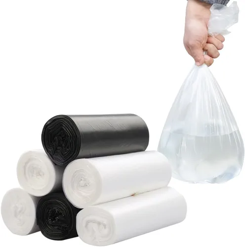 Vista 4 de Bolsas de basura pequeñas de 4 galones, color negro, transparente y blanco, 150 unidades, F