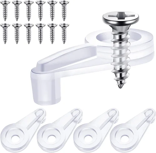 Vista 7 de Blulu Paquete de 20 clips sujetadores de espejo para vidrio de 6 mm (6/25 pulgadas), kit para colgar espejos en la pared, sujetadores de retención