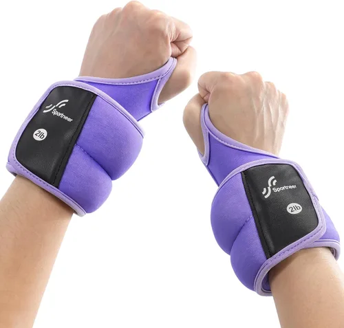 Vista 11 de Sportneer Wrist Weights with Thumb Loops Lock for Men Women, 2 LBS /4 LBS Pair Arm Hand Weights for Running Walking Jogging Physical Therapy Gym