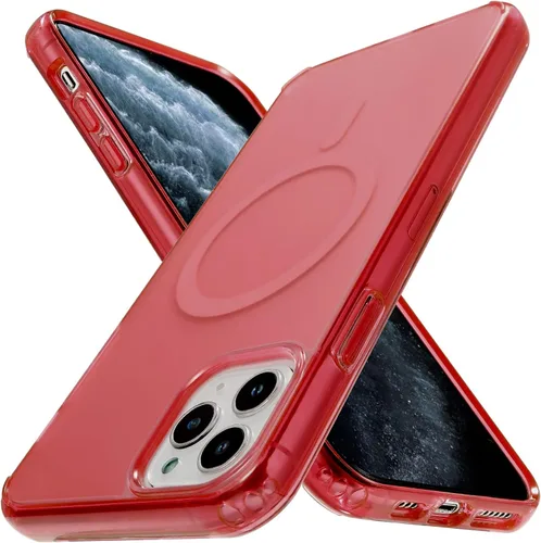 Vista 135 de Tigowos Funda Magnética para iPhone Air Compatible con MagSafe Resistente a Caídas de 16 Pies Cubierta Trasera con Sensación de Piel Mate a Prueba