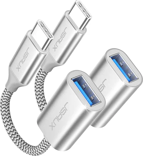 Vista 16 de JSAUX Adaptador USB C a USB 3.0 [2 unidades], USB C macho a USB hembra OTG adaptador compatible con MacBook Pro/Air, iPhone 17 Pro Max/iPhone Negro