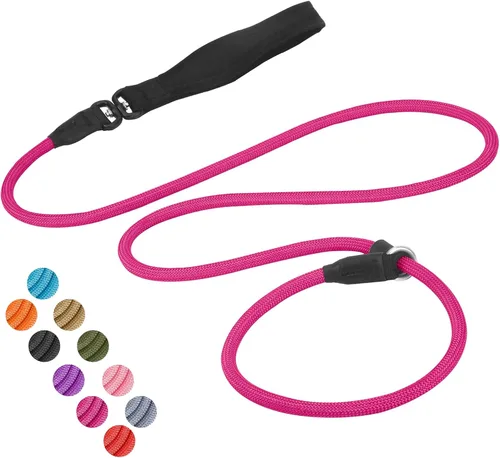Vista 12 de Heydoggy Correa antideslizante para perro, resistente correa de entrenamiento de 4 pies/6 pies [360 giratorio antienredos ] nailon duradero sin Negro
