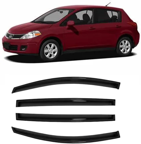Vista 8 de Wensdy 4 protectores de lluvia para ventana lateral, deflector de viento con cinta, viseras de ventana para Nissan Murano 94921 2003-2007