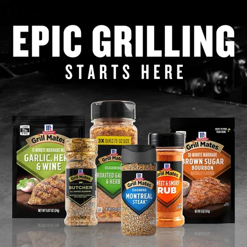 Vista 14 de Especias McCormick Grill Mates, paquete variado para asado diario (carne de Montreal, pollo Montreal, ajo asado y hierbas, hamburguesa), 4