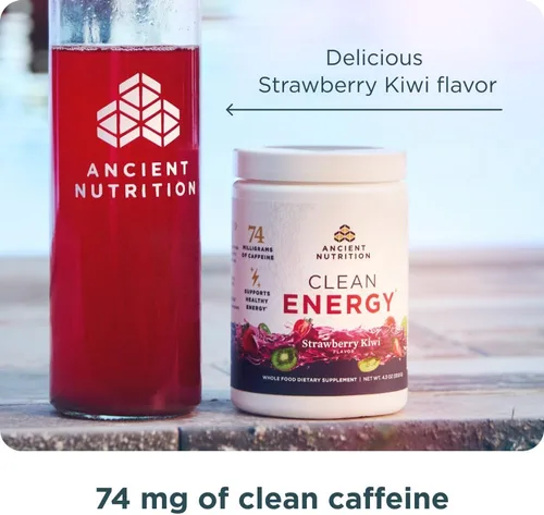 Vista 3 de Ancient Nutrition Polvo de energía limpia, kiwi de fresa