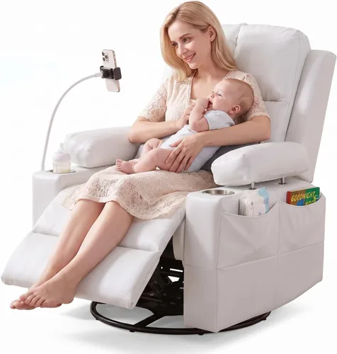Vista 10 de Silla reclinable eléctrica para guardería, silla mecedora eléctrica con Gris