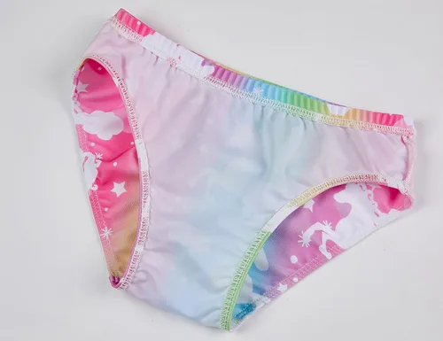 Vista 7 de Traje de baño deportivo hawaiano de dos piezas para niñas de 2 a 12 años