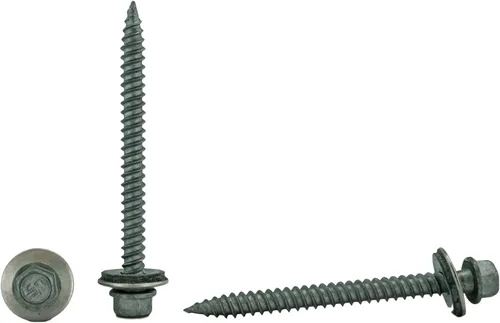 Vista 8 de Chenango Supply - N.9 x 1 pulgada cabeza de arandela hexagonal Tornillo de techo de metal autoinicial/autorroscante de metal a madera, techos