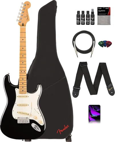 Vista 26 de Fender Player II Modified Stratocaster - Paquete de atardecer con bolsa de concierto, correa, cable, paquete de 3 púas y kit de limpieza de guitarra