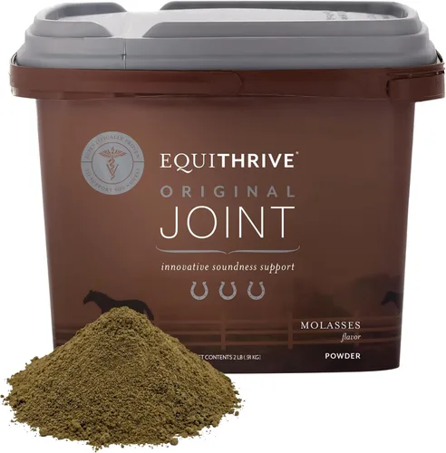 Vista 8 de Equithrive Suplemento original para caballos en polvo, sabor melaza, 8 libras