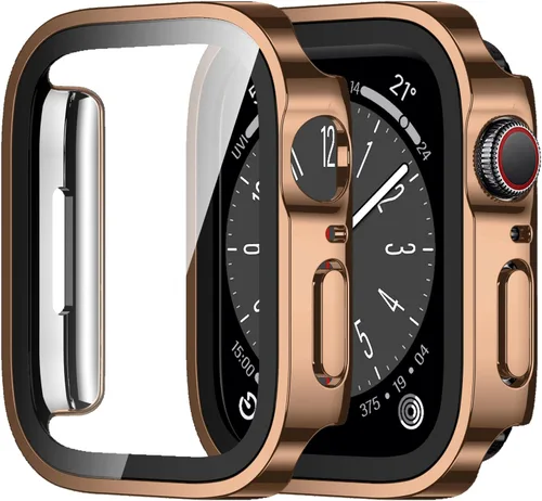 Vista 34 de Amizee Paquete de 2 fundas compatibles con Apple Watch de 1.575 pulgadas Series 6/5/4/SE con protector de pantalla integrado, carcasa rígida