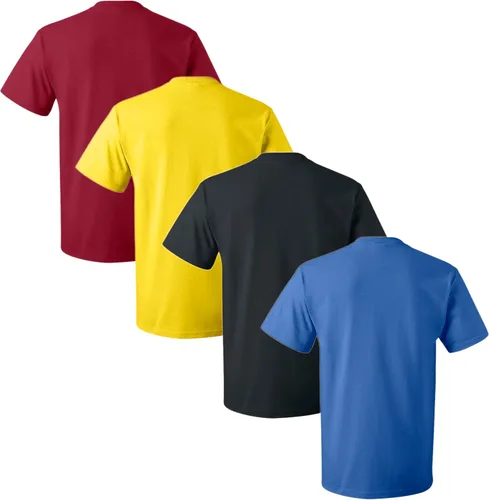Vista 2 de Fruit of the Loom Crew Pack - Camiseta para hombre, L, Assorted Primary