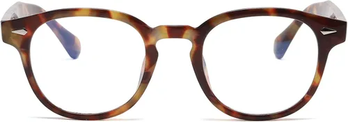 Vista 10 de AIEYEZO Retro Computer Blue Light Blocking Glasses for Men Women Fashion Round Computer Gaming Glasses