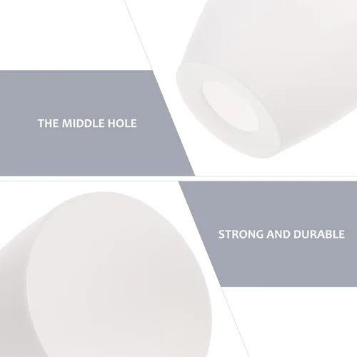 Vista 5 de Uonlytech Pantallas de lámpara de plástico, 4 piezas, repuesto de pantalla de herraduras blancas, cubierta de lámpara de techo para lámpara