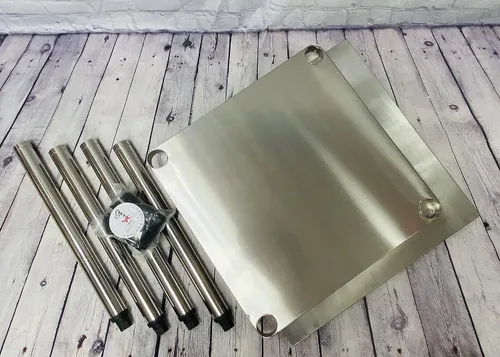 Vista 7 de Mesa de acero inoxidable para olla de arroz de gas 20 "pulgadas x 20 pulgadas