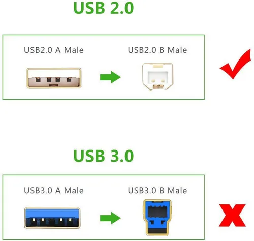 Vista 3 de Cable USB de 6 pies para escáner Fujitsu SCANSNAP iX500