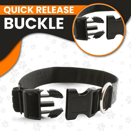 Vista 5 de Tacticollar - Collar de perro de servicio, nailon, ajustable, bordado (XS, 10-12 pulgadas de largo x 1 pulgada de ancho)