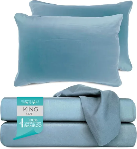 Vista 15 de BedVoyage Sábanas refrescantes tamaño Queen – Viscosa de bambú, juego de sábanas para personas que duermen con calor, bolsillo profundo de 18 Marfil